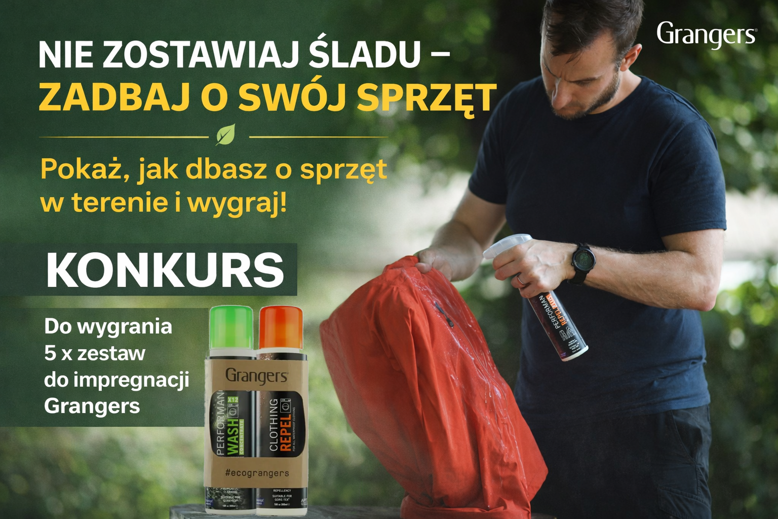 KONKURS „NIE ZOSTAWIAJ ŚLADU – ZADBAJ O SWÓJ SPRZĘT” Z MARKĄ GRANGERS